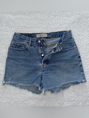 VTG GAP 90s button fly denim jean shorts original fit distressed cutoffs 31